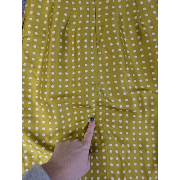 J Crew Dress Womens Size 4 Yellow 100% Silk Rosette Artsy Event Wedding Party - Picture 11 of 15